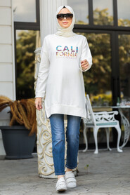 White Hijab Sweatshirt & Tunic 42010B - 1