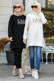 White Hijab Sweatshirt & Tunic 42010B - 2