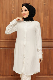 White Hijab Tunic 1147B - 1