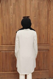 White Hijab Tunic 1147B - 3