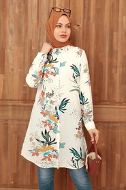 White Hijab Tunic 11569B - 1