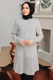 White Hijab Tunic 11591B - 1