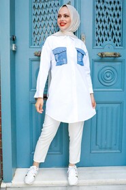 White Hijab Tunic 130B - 1