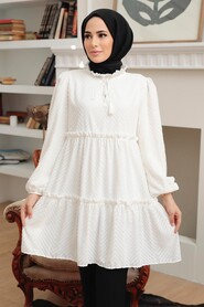 White Hijab Tunic 1342B - 2
