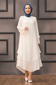 White Hijab Tunic 33170B - 1
