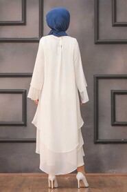 White Hijab Tunic 33170B - 2