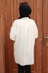 White Hijab Tunic 3792B - 2
