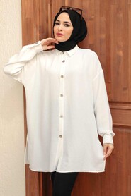 White Hijab Tunic 3793B - 2