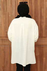 White Hijab Tunic 3793B - 3