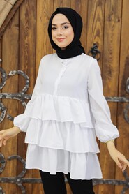 White Hijab Tunic 3798B - 4