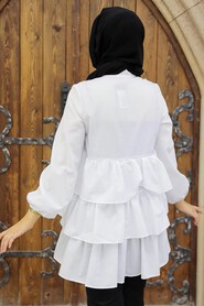 White Hijab Tunic 3798B - 5