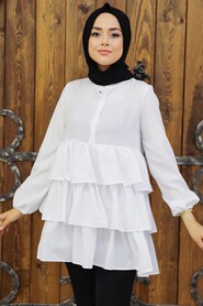 White Hijab Tunic 3798B - 2