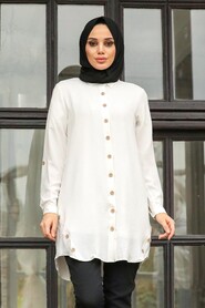White Hijab Tunic 4951B - 1