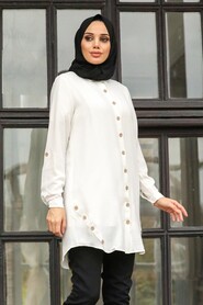 White Hijab Tunic 4951B - 2