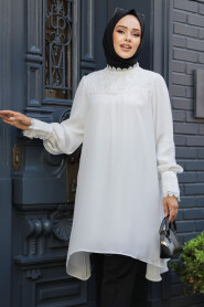 White Hijab Tunic 5000B - 2