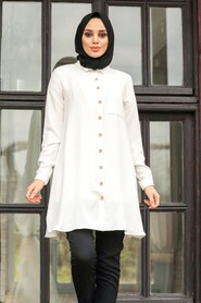 White Hijab Tunic 501B - 1