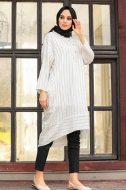 White Hijab Tunic 5350B - 2