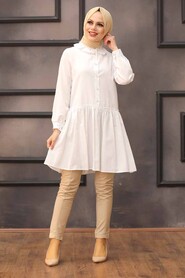White Hijab Tunic 5615B - 1