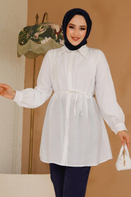 White Modest Top 10025B 