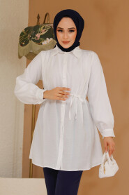 White Modest Top 10025B - 2
