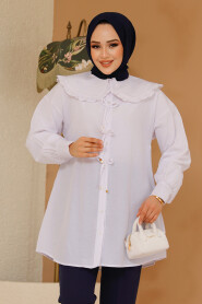 White Modest Top 10074B - 2