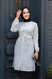 White Modest Top 658B - 1