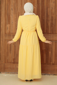 Yellow Hijab Dress 13290SR - 2