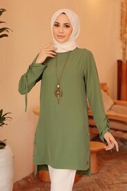 Khaki Hijab Tunic 4044HK - 1