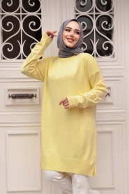 Yellow Knit Modest Sweater Tunic 17203SR - 2