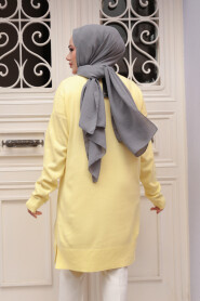 Yellow Knit Modest Sweater Tunic 17203SR - 3