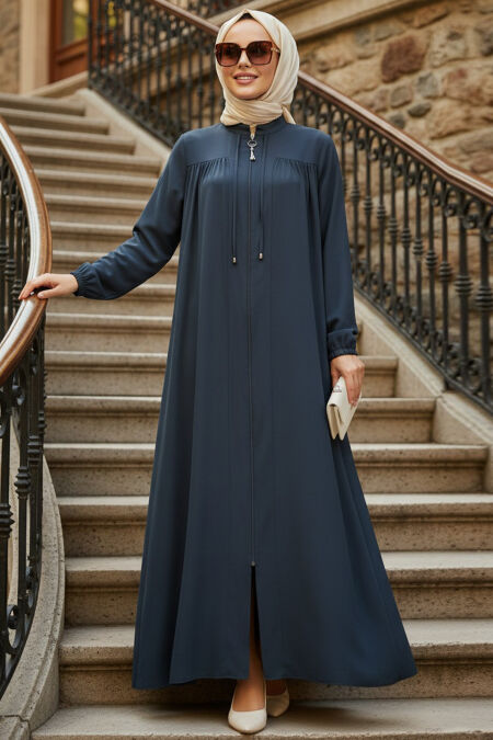 Zippered Emerald Green Modest Ferace 45290ZY - 